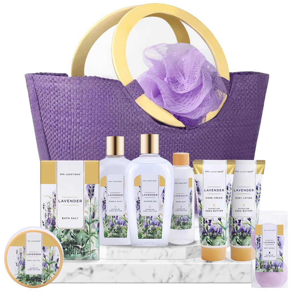 Cestas de Presente Spa Luxetique para Mulheres, Presentes de Spa para Mulheres - 10 peças de Conjuntos de Banho e Corpo