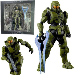 2024 Hot Sale 18cm Infinity Halo Chief Master Mjolnir Mk VI 1/12 Figure Re:edit Gen. 3 117 Ko's 1000 Model Gift Toys