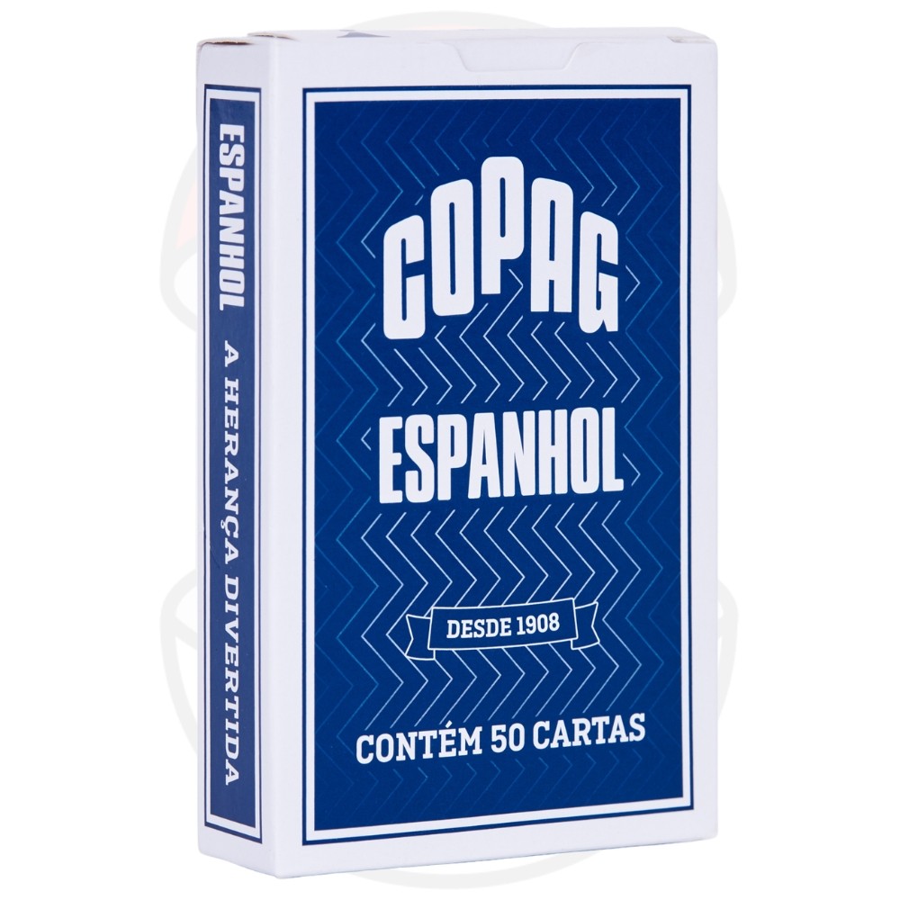 BARALHO ESPANHOL COPAG 50 CARTAS NAIPE CONVENCIONAL VERMELHO AZUL CARD MESA CLÁSSICO SIZE RED BLUE — imagem 2 de 2