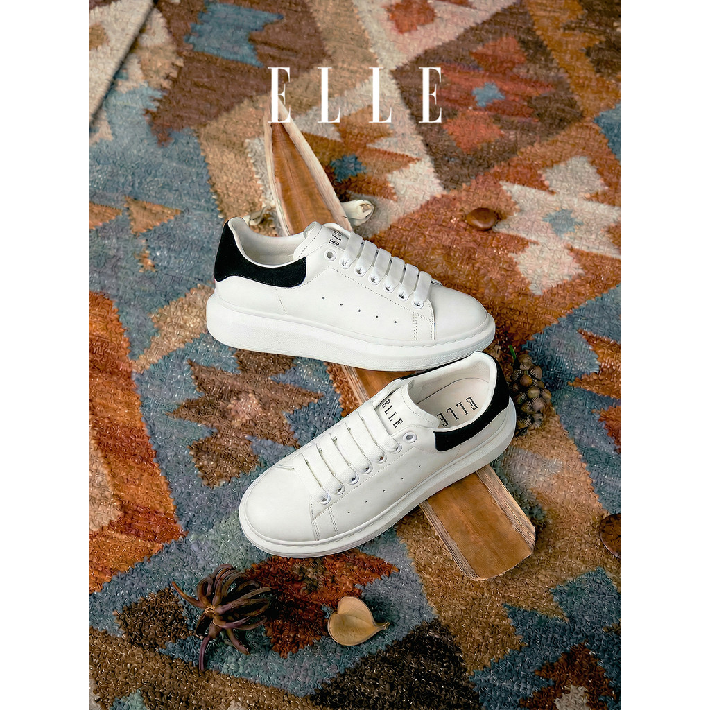 ELLE Couro Genuíno All-Match Sapatos Brancos Sapatos Femininos 2026 Novo Estilo Sapatos de Verão Mulheres Sapatos de Sol