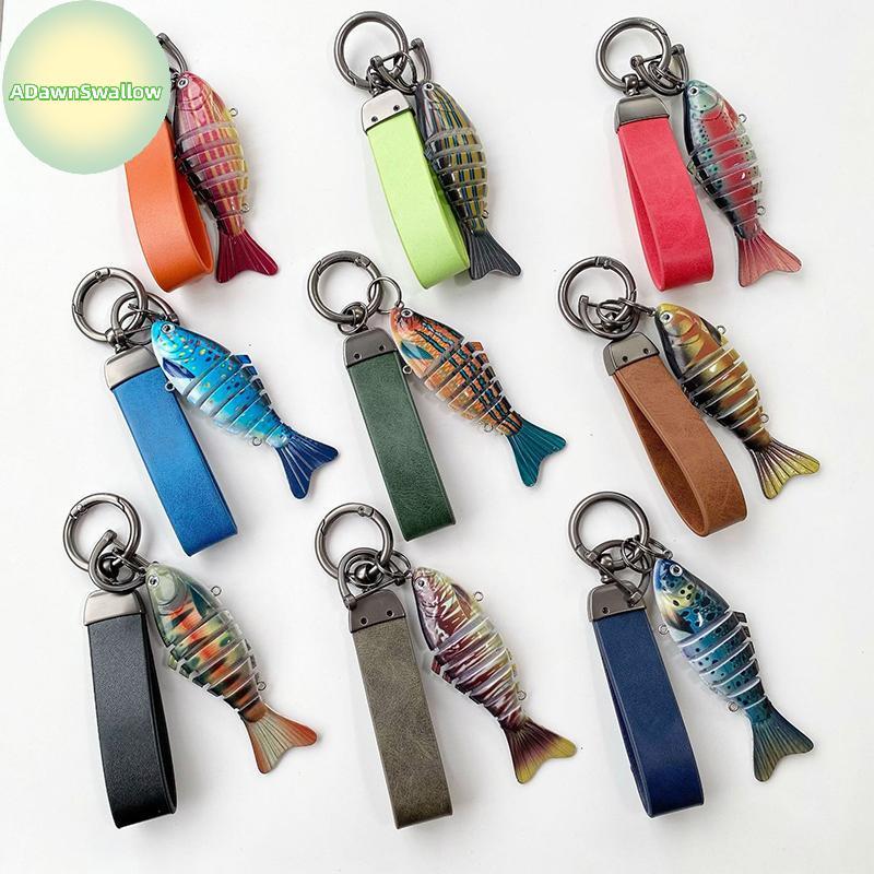 ADS Isca De Pesca Peixe Chaveiro Acrílico Multi Articulado Simulação 3D Para Pescador Bolsa Decoração De Carro BR