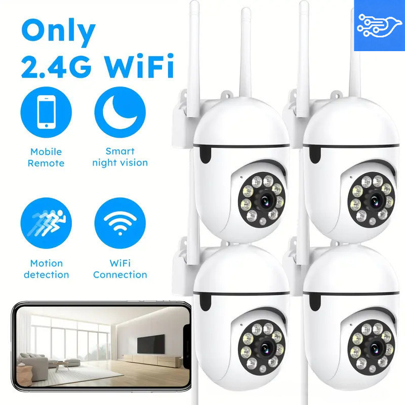 A7 CCTV Segurança WiFi Câmera Externa PTZ Speed Dome 1080P HD Aplicativo De Visão Noturna Infravermelha V360 Pro