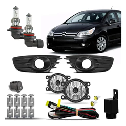 Kit Farol Milha Farolete Auxiliar Cibie Neblina Completo C4 Pallas 2010 2011 2012