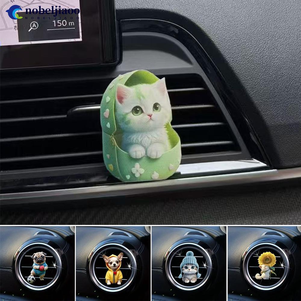 NOBELJIAOO Cat Dog Ambientador De Carro Difusor Saída De Ventilação Clipes De Perfume Ar De Aroma Clipe Decoração De Int