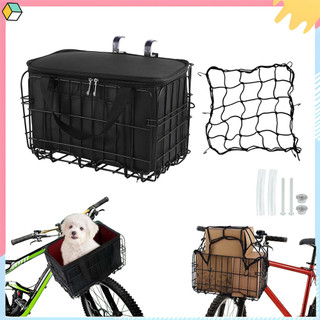 Cesta De Bicicleta Traseira, Cesta De Bicicleta Dobrável Com Bolsa De Forro Impermeável, Suporte De Carga De Bicicleta