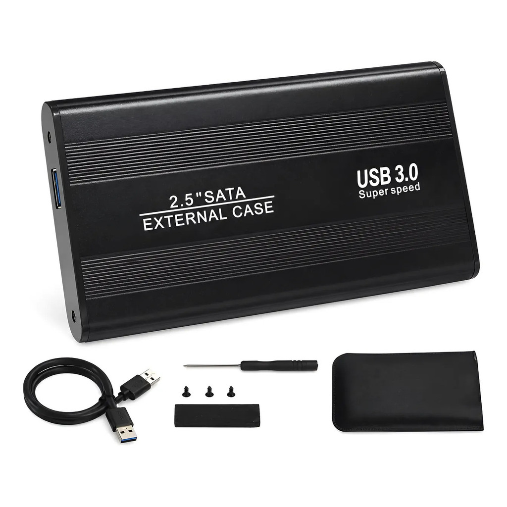 Case Gaveta Slim Para Hd Externo Ssd Sata 2.5 Usb 2.0 3.0 Compatível Ps4 Xbox Notebook Pc Tv