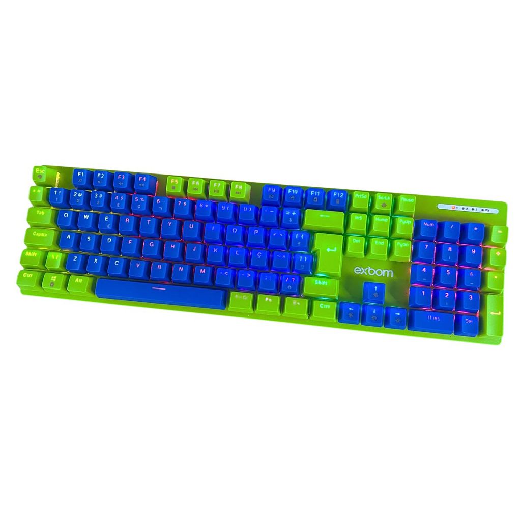 Teclado Mecânico Gamer Exbom BK-G502 RGB Red Switch ABNT2