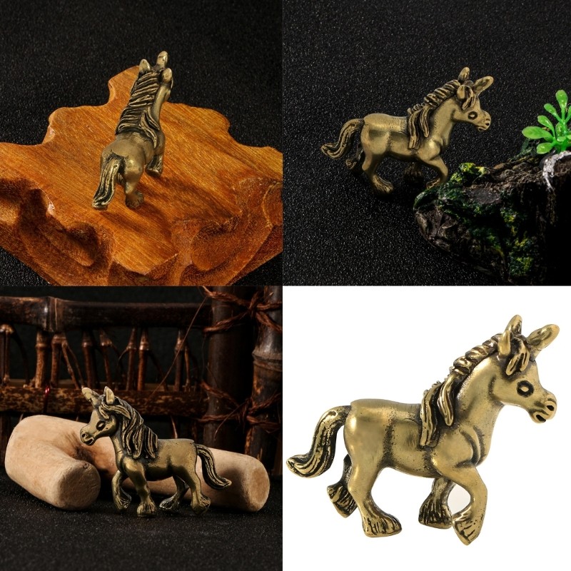 kiss Decoração Artesanal De Escultura De Cavalo De Bronze Para Escritório Ou Estante