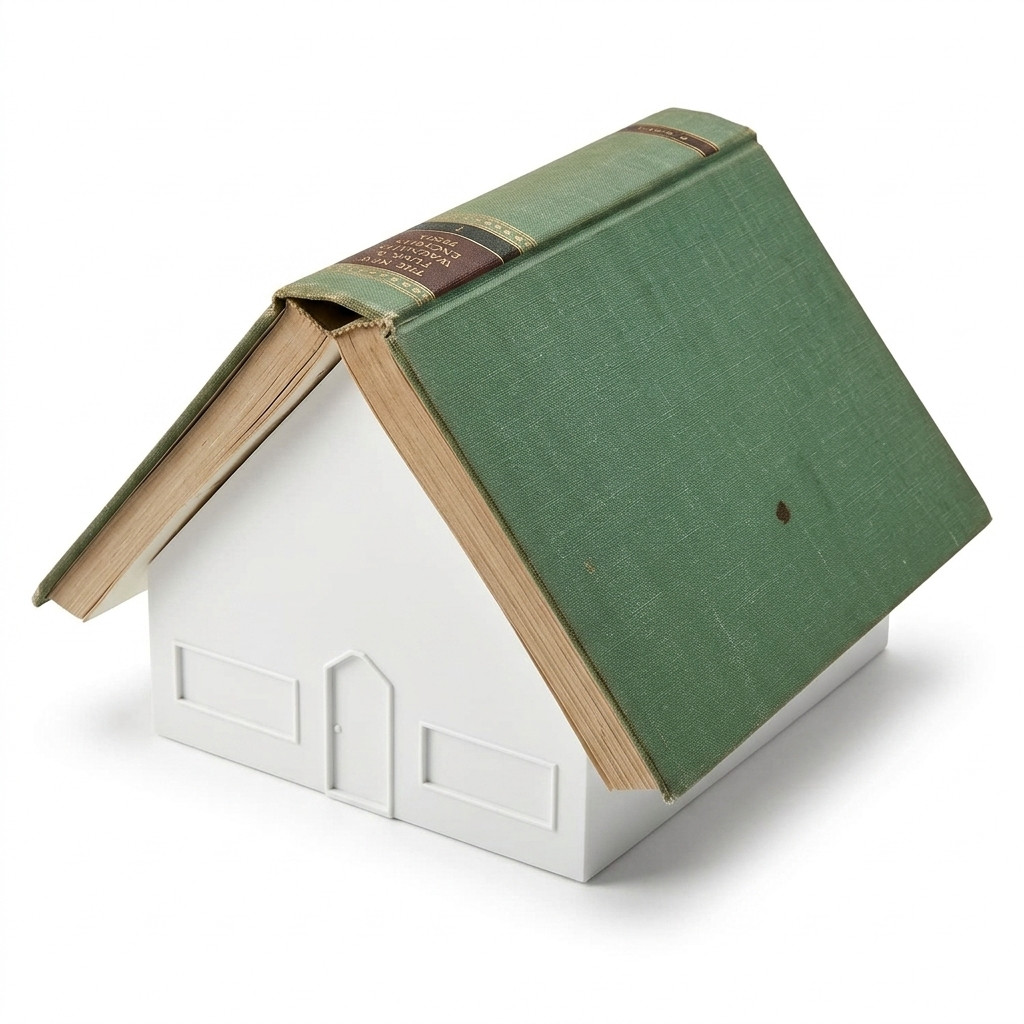 Suporte Para Livros Aberto Decorativo Premium - Organizador Mesa Estante Casinha