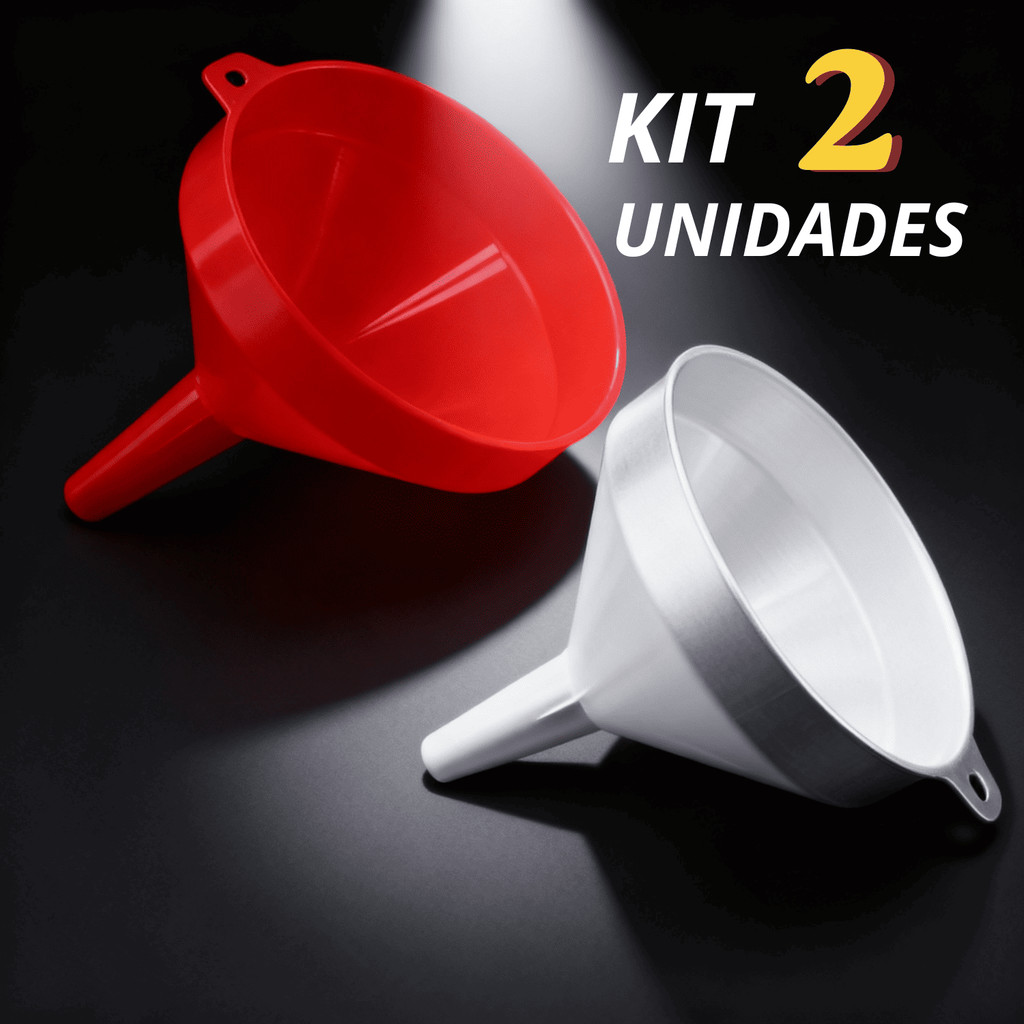 Combo 2 unidades de Funil de Plástico Multiuso 13,5cm cozinha kit restaurante