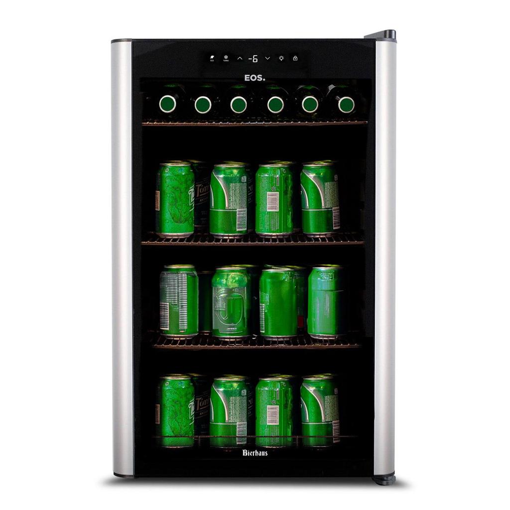 Cervejeira EOS Bierhaus 76 Litros Frost Free com Compressor e Porta de Vidro com Inox ECE80 220V
