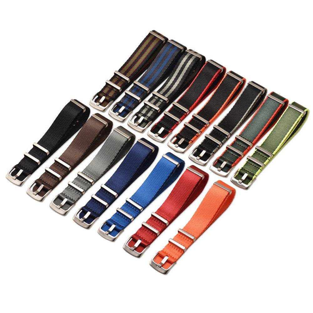Pulseira de Relógio NATO ZULU de Lona e Nylon de 18mm, 20mm, 22mm, com Fecho de Fivela para Relógio Seiko 8UGY