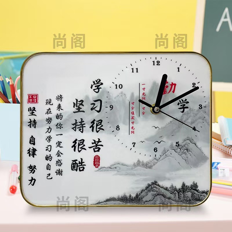 Relógio de mesa infantil para aprendizado, relógio de mesa inspirador, relógio decorativo para quarto, relógio silencios