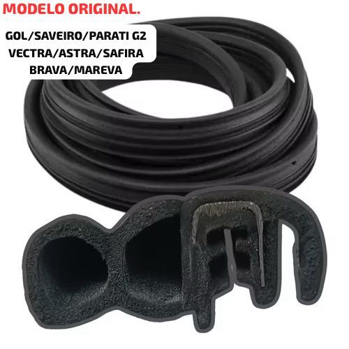 Borracha De Porta Guarnição Tribulbo C/ Aba 3700mm Mod Original Vectra Astra Zafira Gol Parati Saveiro G2