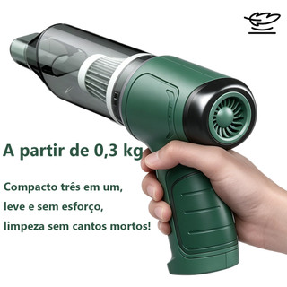 Mini Aspirador De Pó Soprador 4 em 1 Portátil Alta Potência  Recarregável Limpezas Carros…