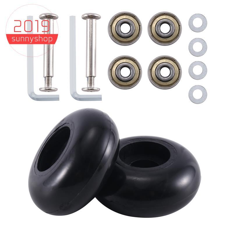 [Bestseller S] Conjunto De 2 Rodas De Reposição Para Mala De Bagagem , Giratórias De PU , Kits De Reparo De Rolamentos D
