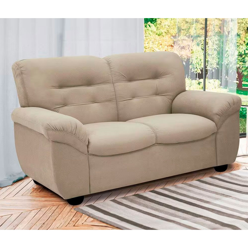 Sof de 2 Lugares Stillus II com 154 cm de Largura e Revestido em Tecido Suede Linoforte