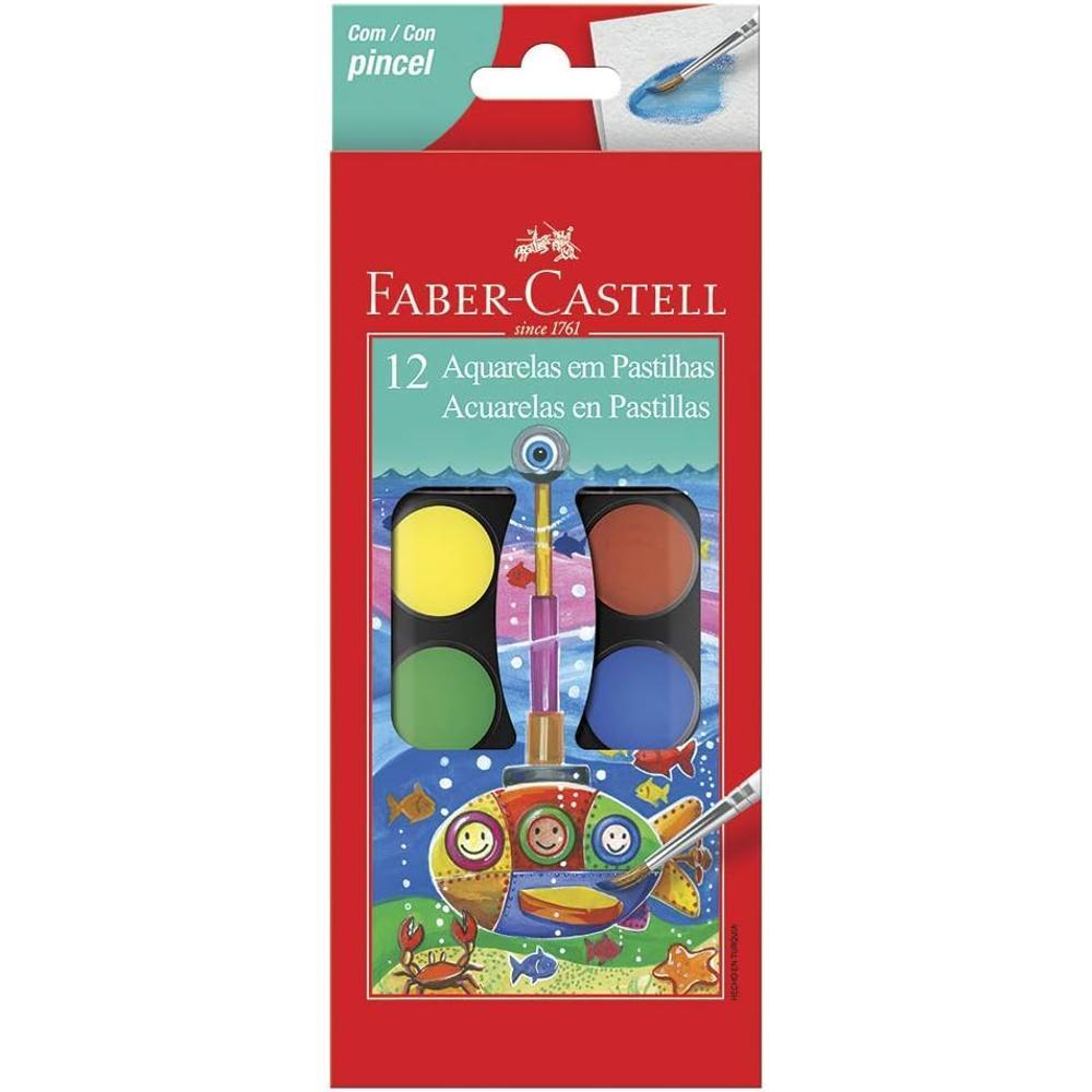 AQUARELA EM PASTILHA COM ESTOJO – 12 CORES – 19.0012 – UNITÁRIO
