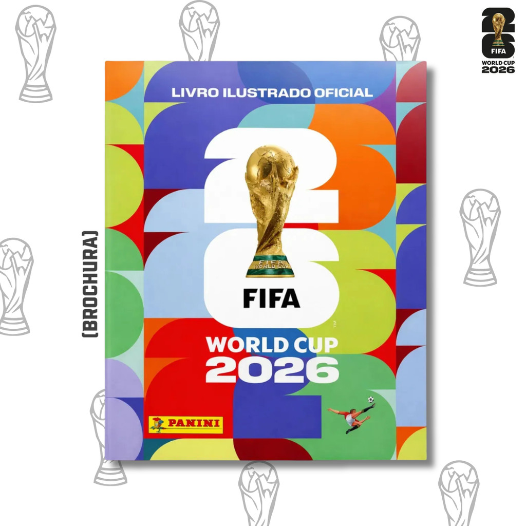 ÁLBUM DE FIGURINHAS COPA DO MUNDO OFICIAL FIFA 2026 Capa Brochura Futebol Seleção