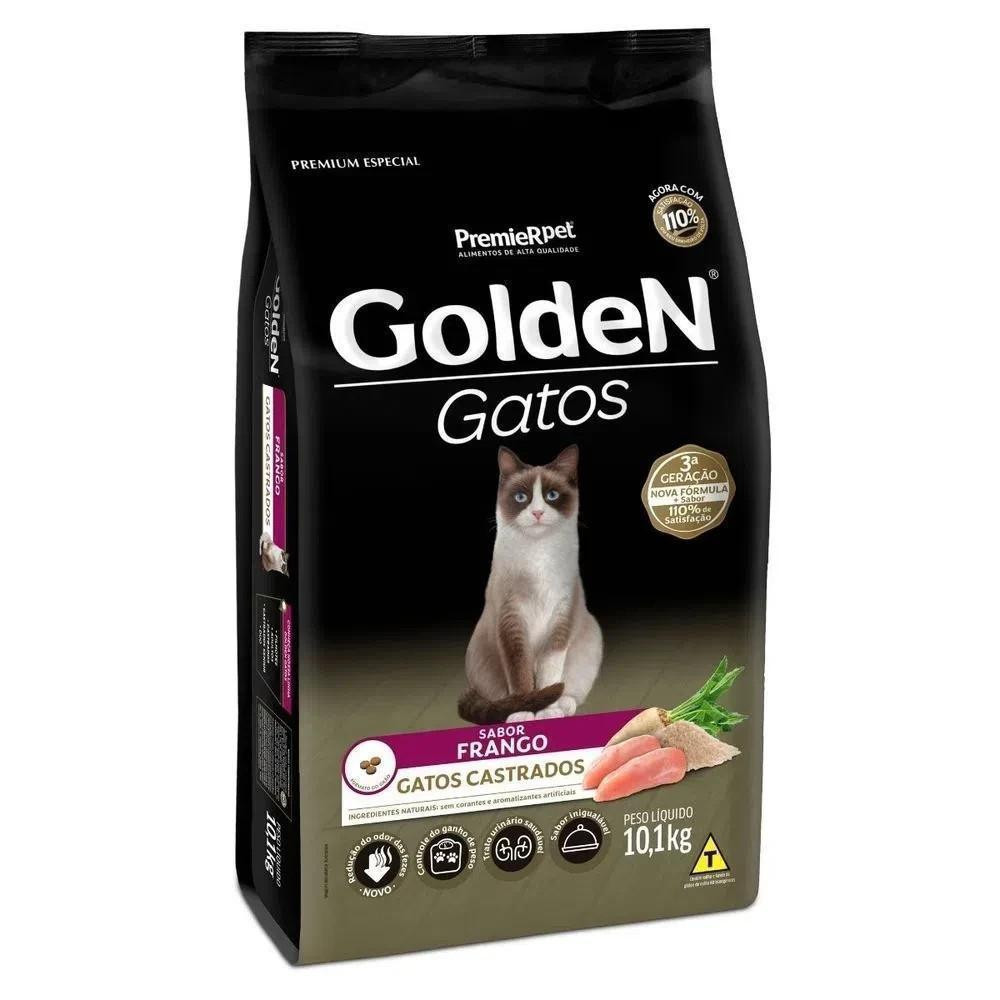 Ração pra Gatos Adultos Castrados Golden Frango 10.1kg