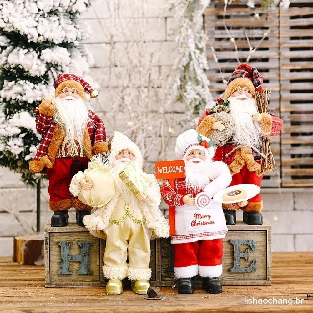 Suporte de Boneco de Papai Noel para Decoração de Natal / Festa de Natal