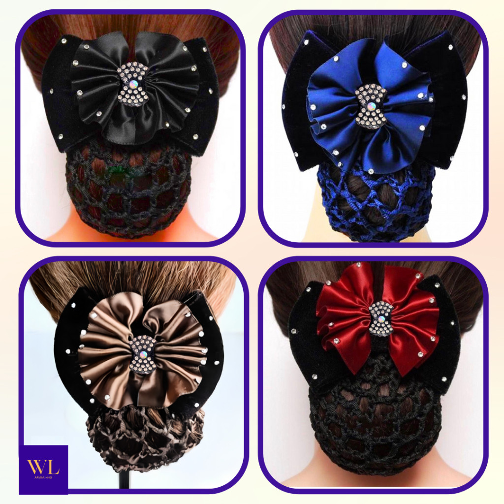 Presilha Laço Redinha Para Cabelo Coque Profissional Reforçada - Ideal Para Uso Salão e Estilo - WL