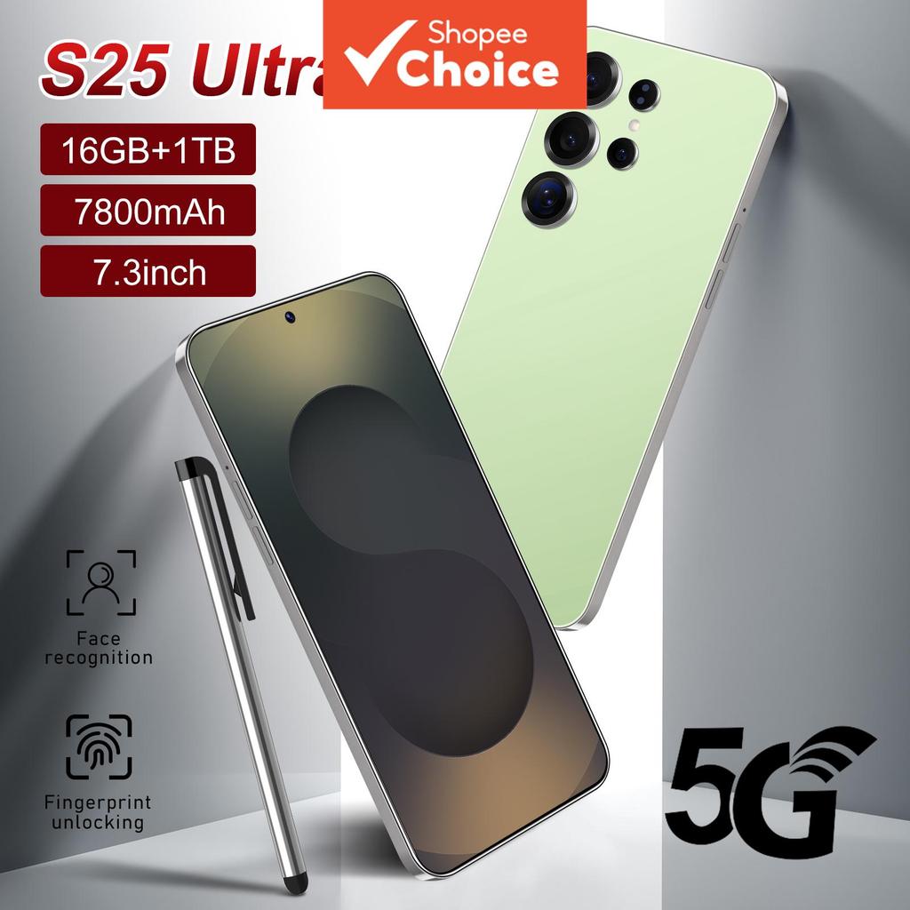 S25 Ultra 5G Smartphone Android para Jogos, Celular com Câmera de 108MP e 16GB+1TB