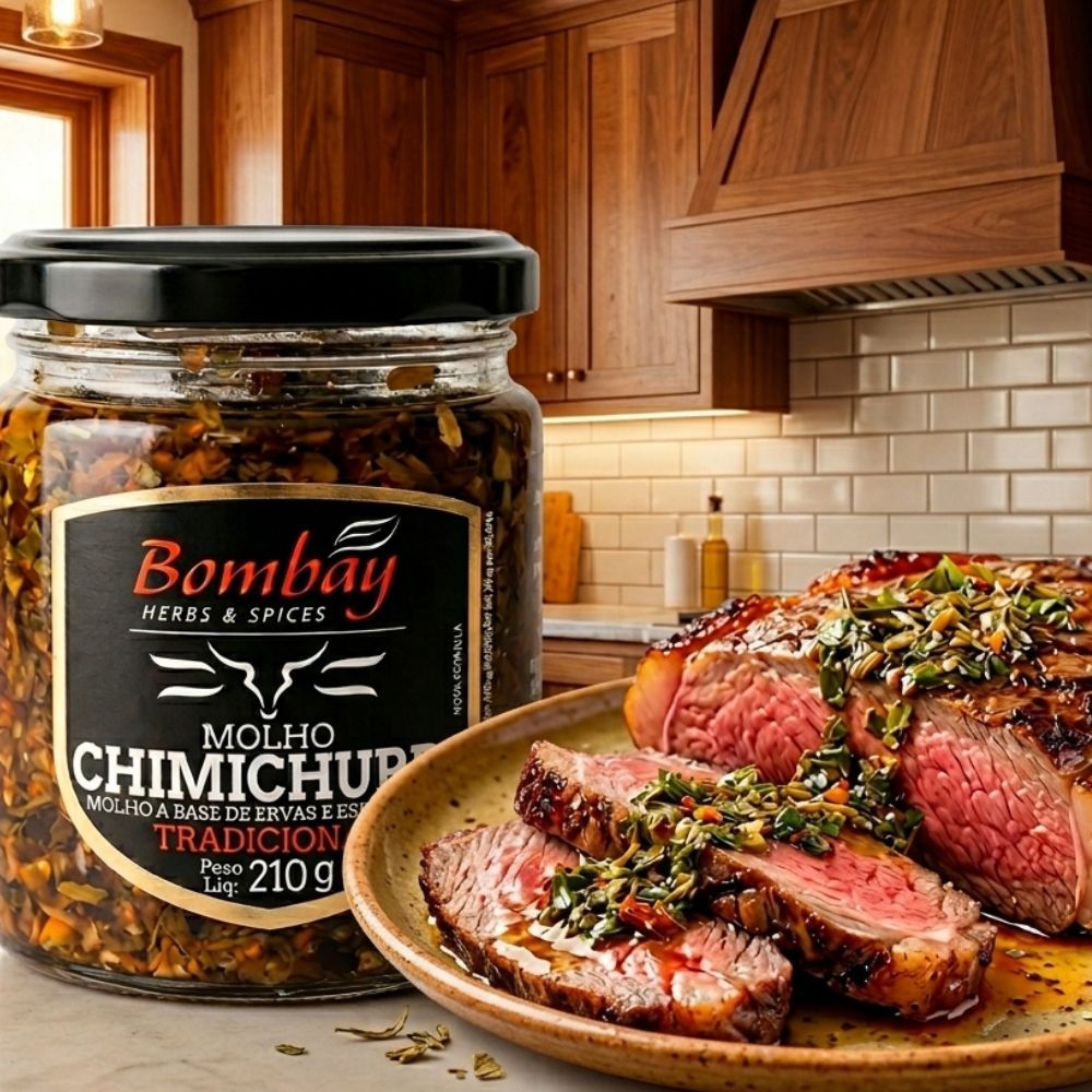 Molho Chimichurri - Bombay Herbs & Spices - Temperos e Molhos a Base de Ervas e Especiarias sem Glúten