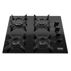 Cooktop 4 Bocas Electra Plus Preto Mesa De Vidro