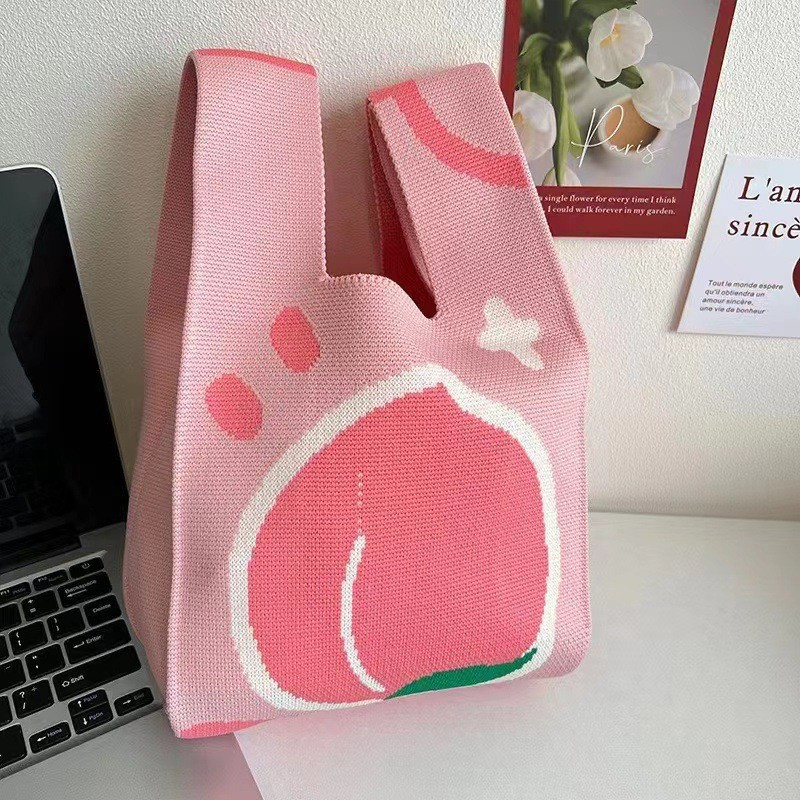 Nova bolsa feminina, bolsa de tricô, bolsa de presente de tricô, bolsa de souvenir, bolsa de tricô elegante, bolsa de om