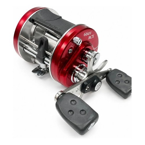 Carretilha Perfil Alto Abu Garcia 6601bcx Red  Esquerda Vermelho Esquerdo