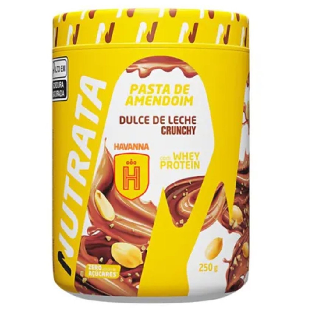 Pasta Amendoim Havanna Doce de Leite Com Whey Nutrata 250g