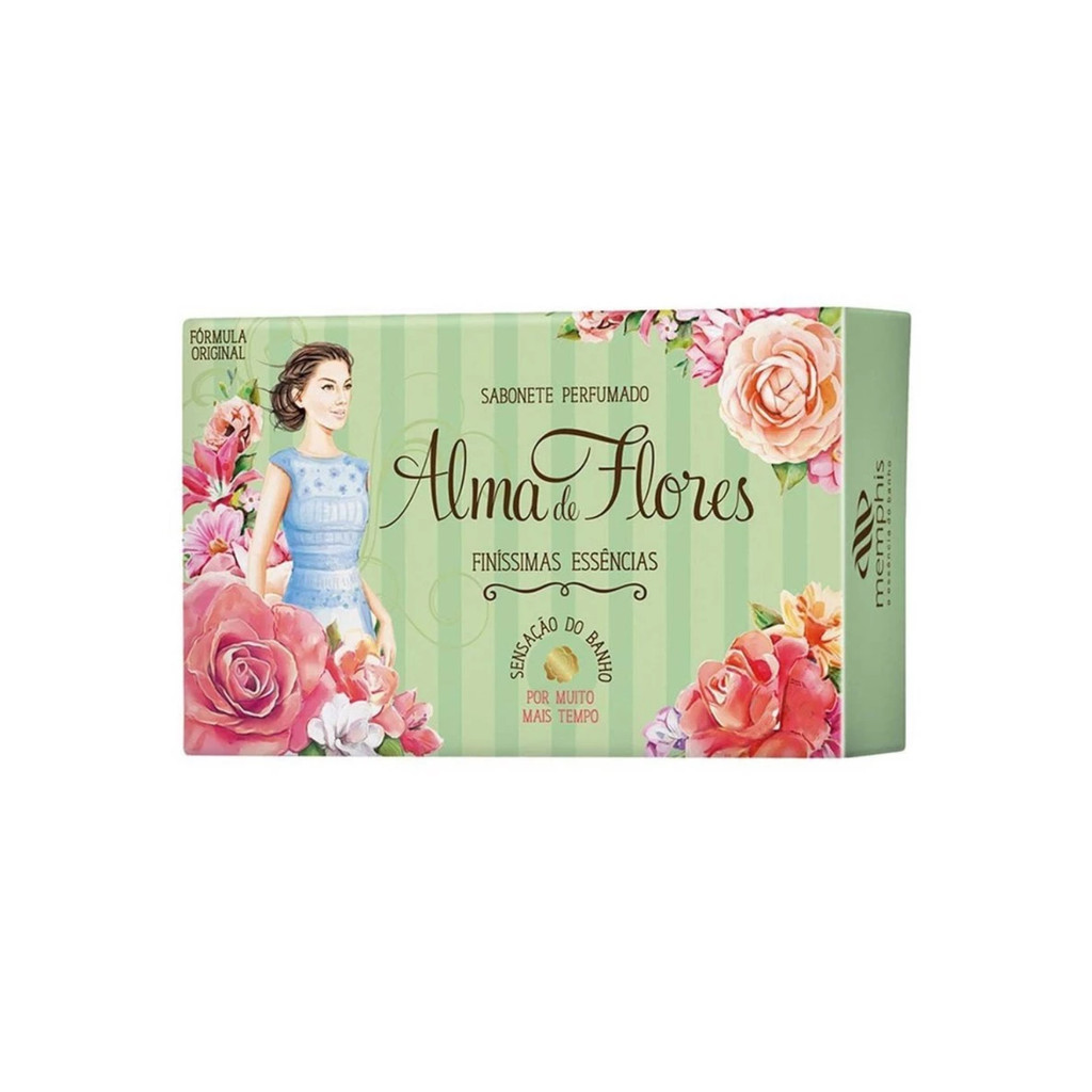 Kit 3un Sabonete Alma De Flores Classico, Barra 130G