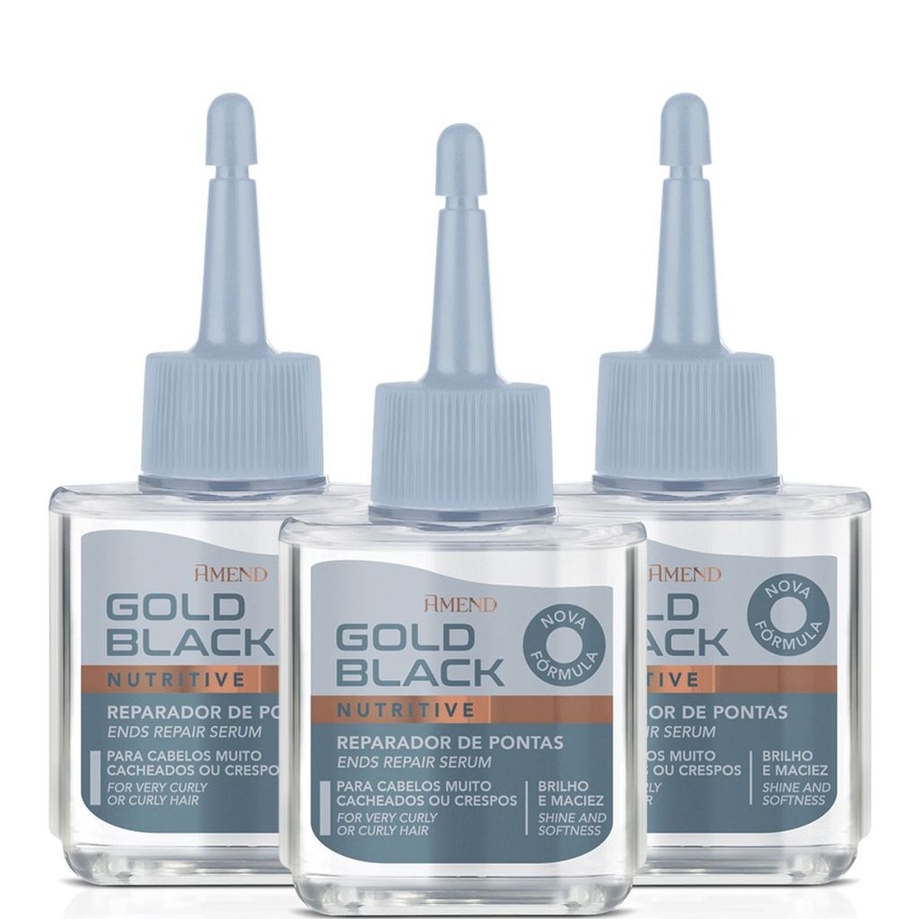 Kit Reparador Gold Black Nutritive 30ml | 3 Produtos