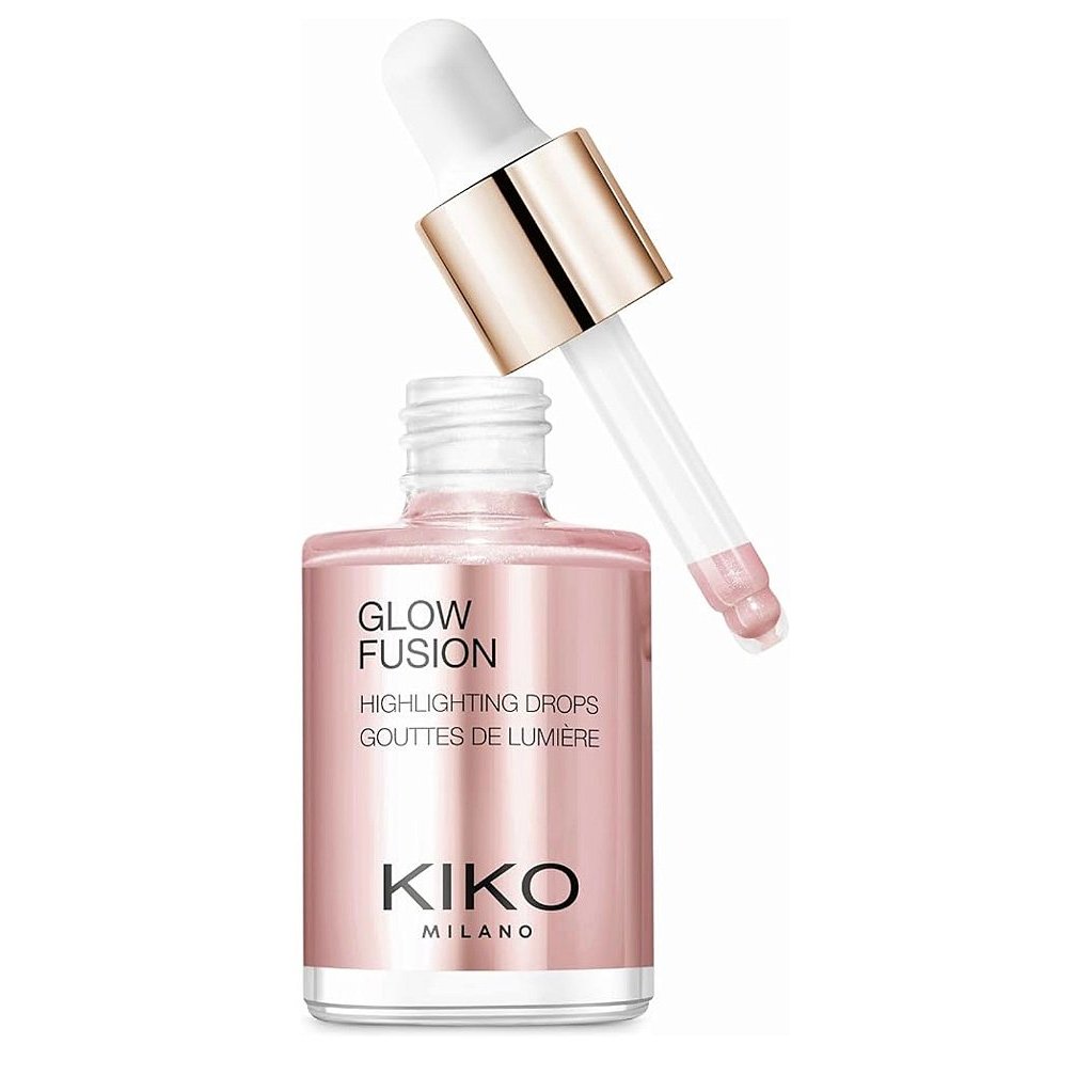 Glow Fusion Highlighting Drops Kiko Milano, Iluminador Cor: 01 Platinum Rose