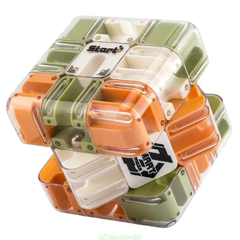 SRA 3x3 Maze Cubes Puzzle Toy Melhorando A Habilidade Cognitiva E Coordenação Olho-Mão Infantil