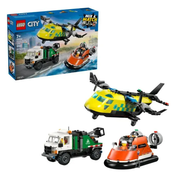 Lego City Remix Avião Caminhão Reboque e Hovercraft - 60505