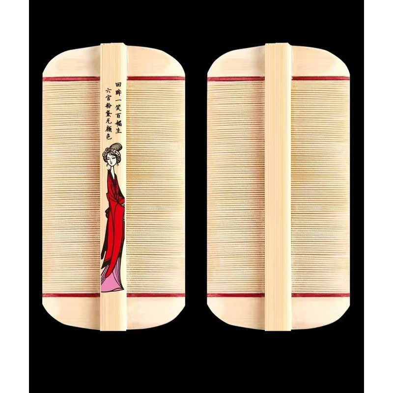Pente de bambu para piolhos, pente Ultra-denso para remover piolhos, pente criptografado, raspagem de caspa, crianças, r
