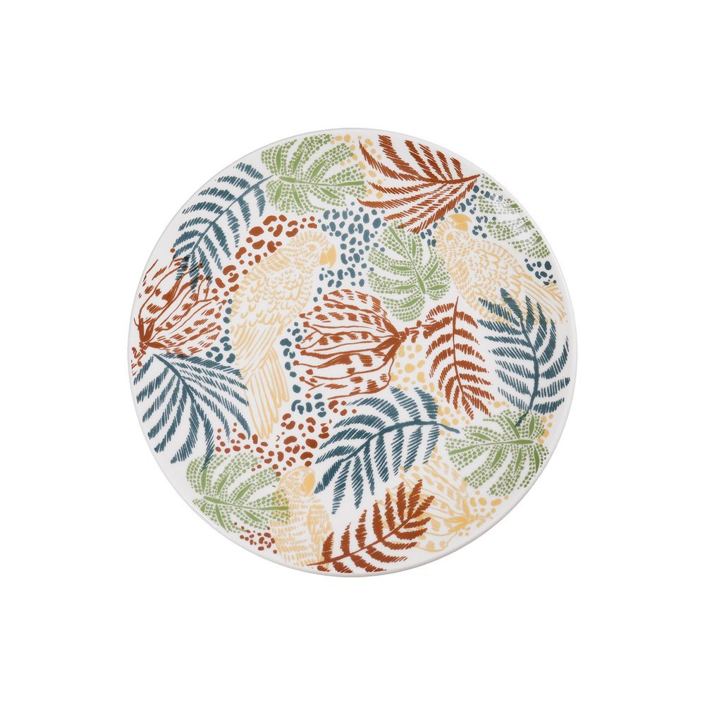 Conjunto de Pratos Para Sobremesa Com 06 Peças 20cm Oxford Unni Caminho da Selva