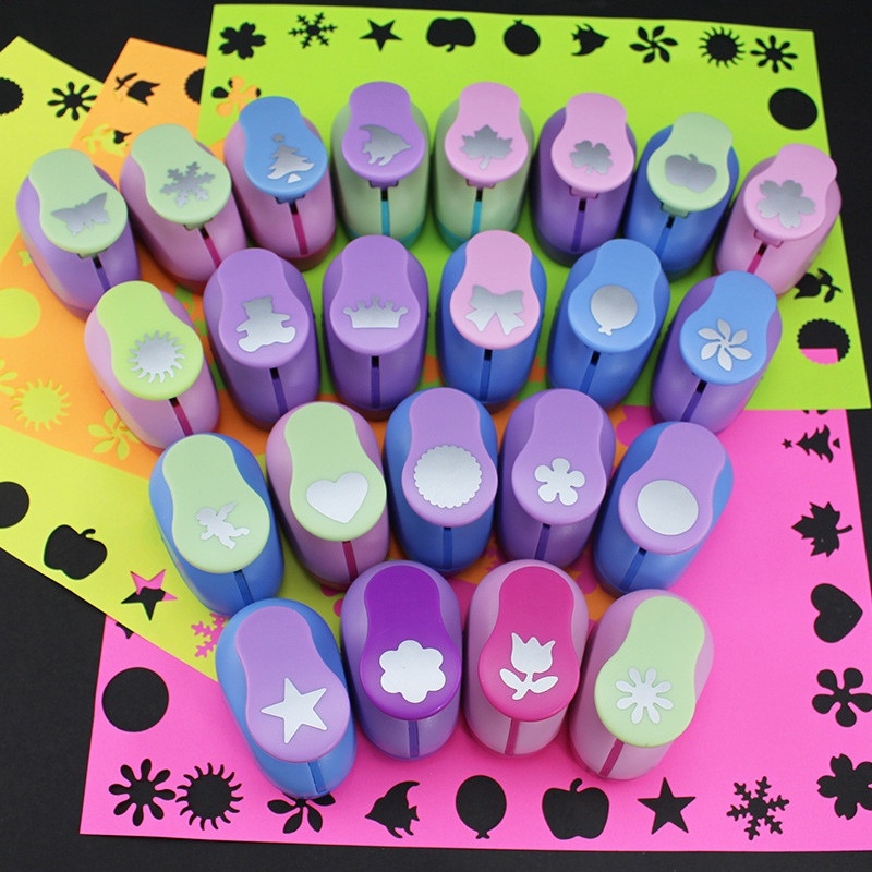1cm Perfuradores De Papel De Livro De Recortes , Punções Círculo , Estrela , Coração , Flor , Folha De Ácer , Borboleta