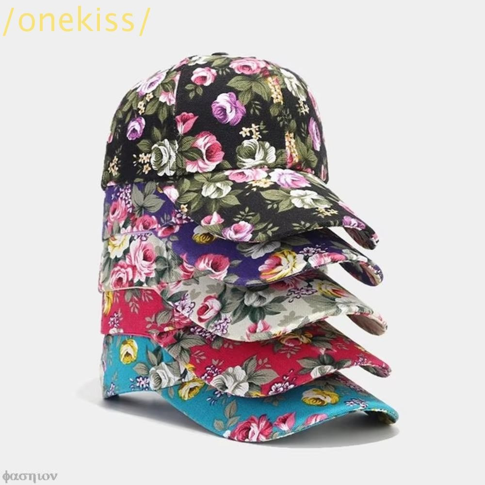Boné De Beisebol KISS1 , Pesca Estampado Com Flores De Proteção Solar , Moda Colorida Hip Hop Gorras Femininas