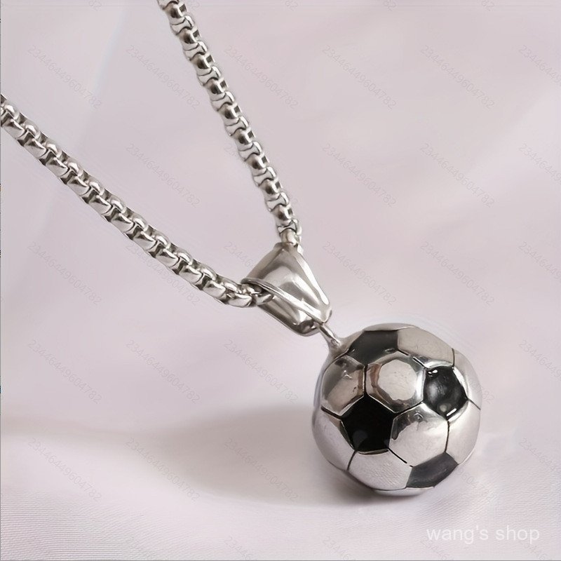 Pingente de futebol em aço inoxidável personalizado, estilo esportivo criativo da Copa do Mundo, mais vendido.