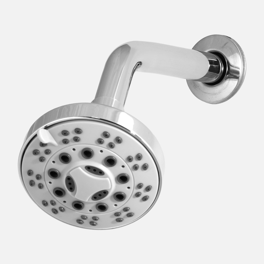 Ducha Chuveiro Articulado 4 Polegadas 4 Modos de Jato ABS Aquecedor Solar e Gás Banheiro Piscina Dazie Metais