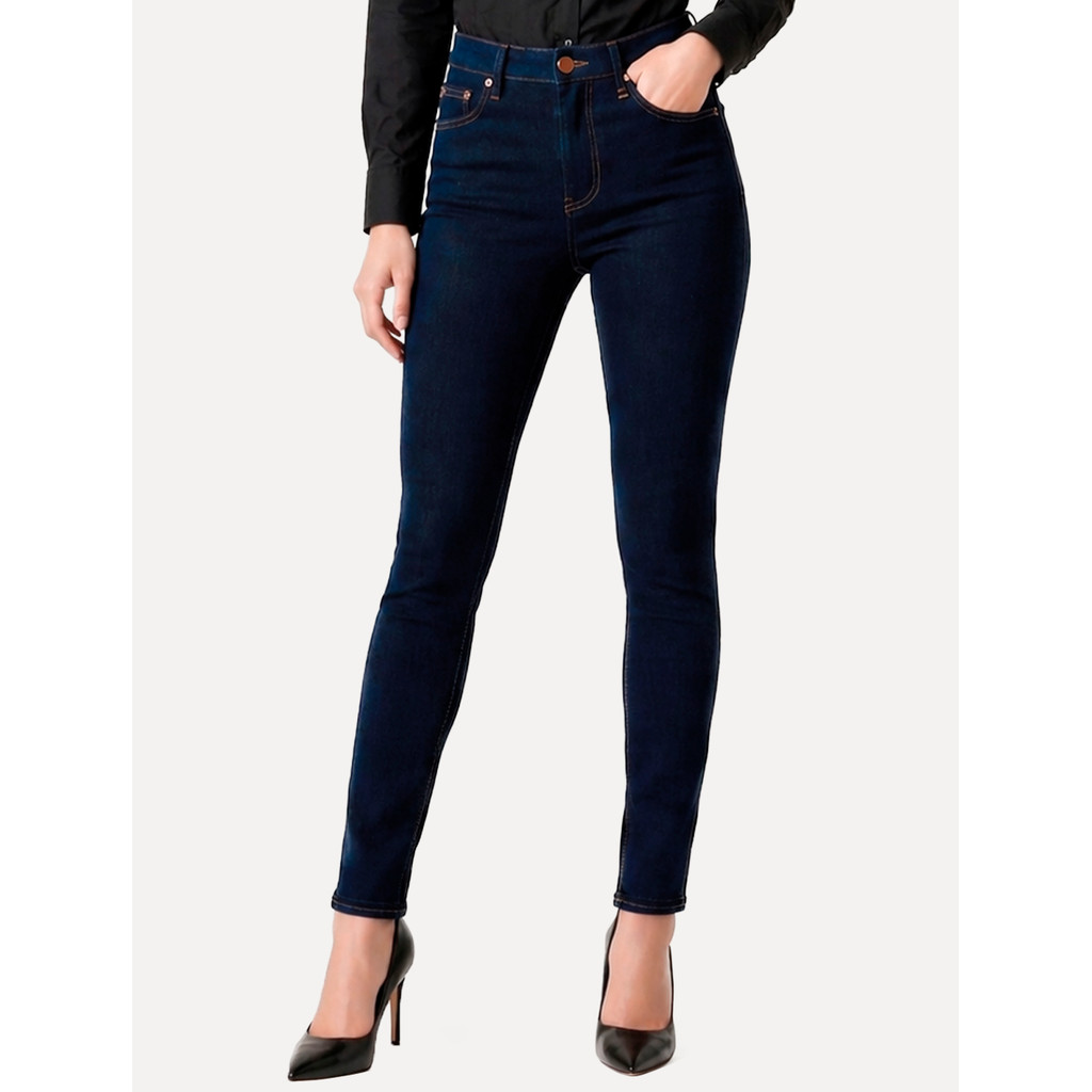 Imagem Calça Levis Original Jeans Feminina 721 Skinny High Rise Azul Escuro