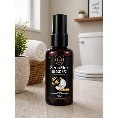 Bloqueador Odores Sanitarios Vanilla Black Spray Eliminador Cheiros Ruins 60ml