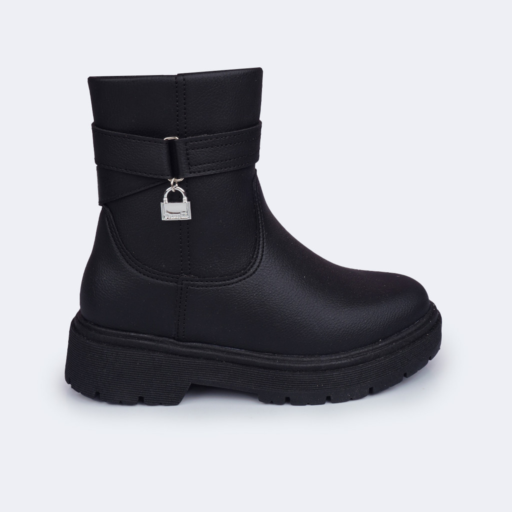 Bota Coturno Infantil Menina com Pingente Cadeado Pampili