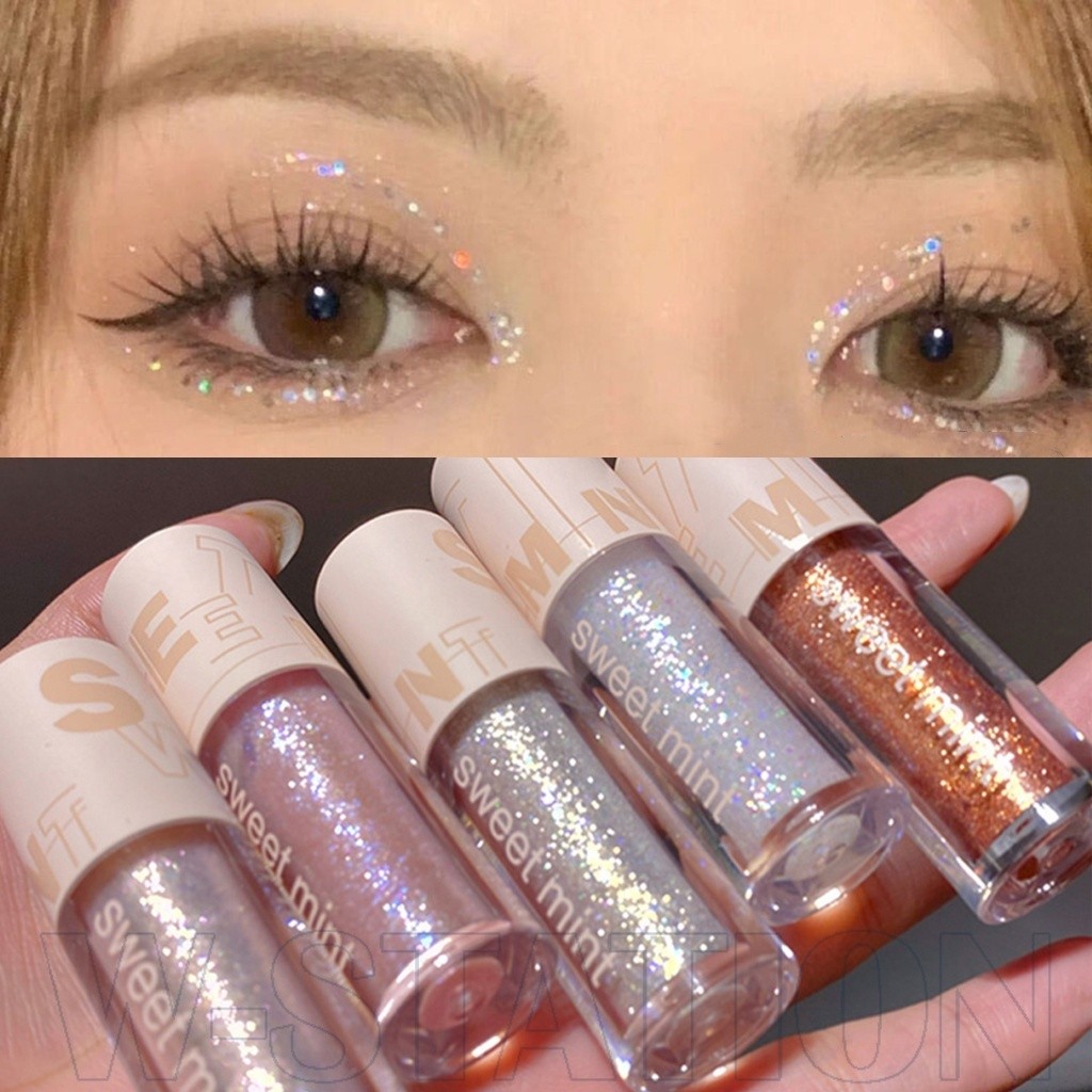 5 Cores Perolado Líquido Sombra Glitter Deitado Destaque De Olho De Longa Duração À Prova Dwaterproof Água Maquiagem Dos