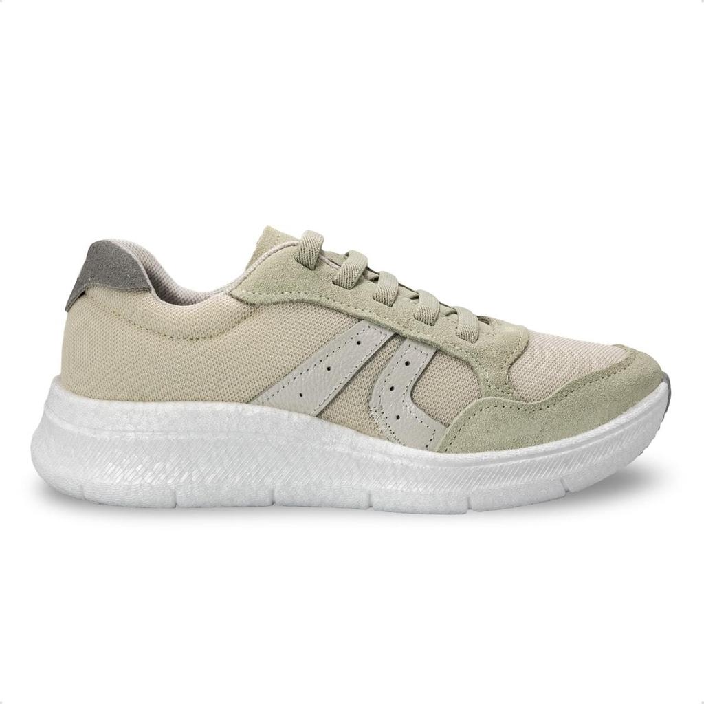 Tênis Usaflex Feminino Tecido Cadarço Elástico Casual AN26005