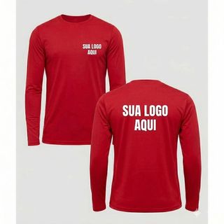 Camisa Proteção Personalizada UV50+ Com sua Arte Logo sua Empresa Marca Pesca Piscina Praia