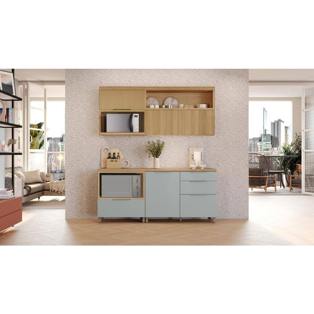 Cozinha Completa Marquesa Rainha MDF 15mm UV Armrio e Balco Nesher